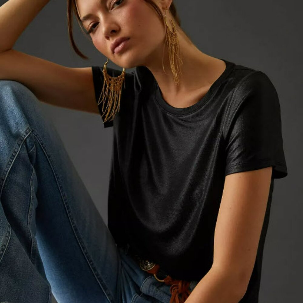 Black Porridge Shine Glam Tee *NEW* Size L